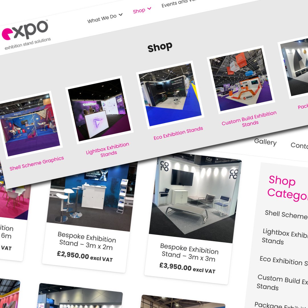 Explore Our Exhibition Stand Range 5 shop online exhibition stands