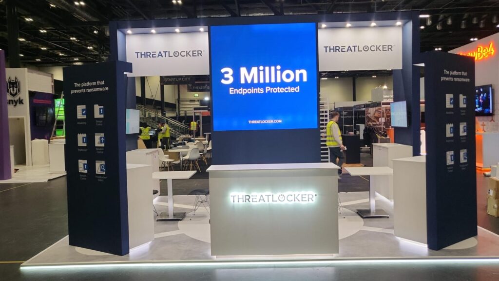 threatlocker blackhat europe exhibition stand expositionists 2