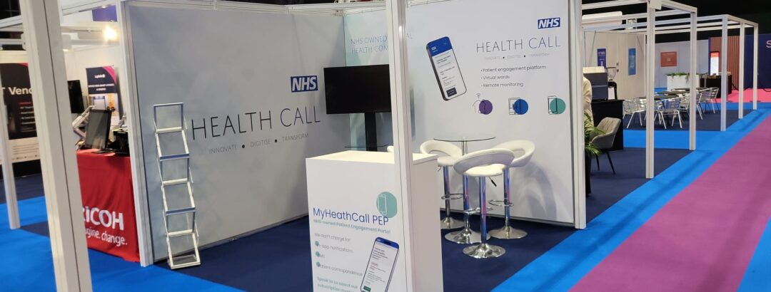 NHS Health Call - HETT North 25 - Manchester Central 5 NHS health call hett 25 manchester central exhibition stand expositionists 1