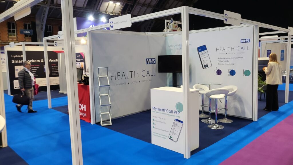 NHS Health Call - HETT North 25 - Manchester Central 7 NHS health call hett 25 manchester central exhibition stand expositionists 2