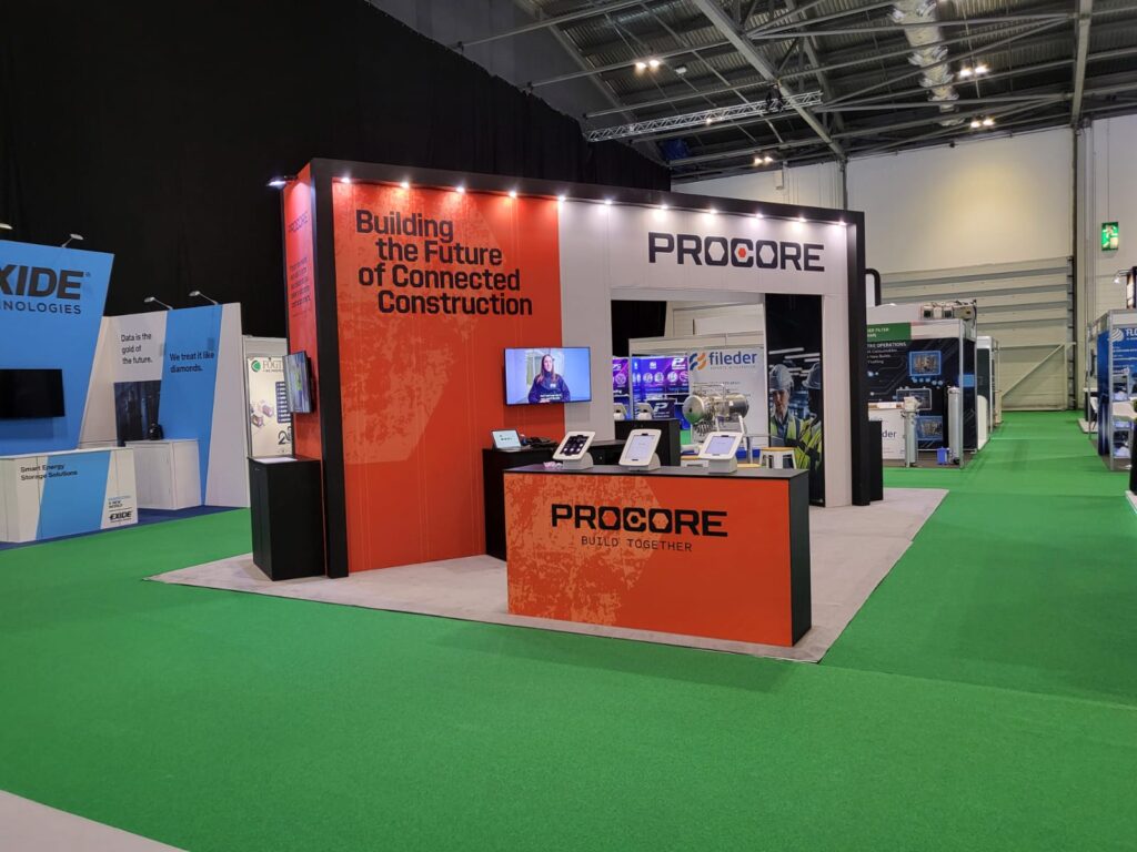 Procore - Tech Show London - ExCeL London 6 procore tech show excel london exhibition stand expositionists 1