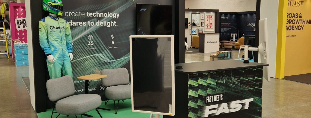 Globant sxsw london exhibition stand expositionists 2