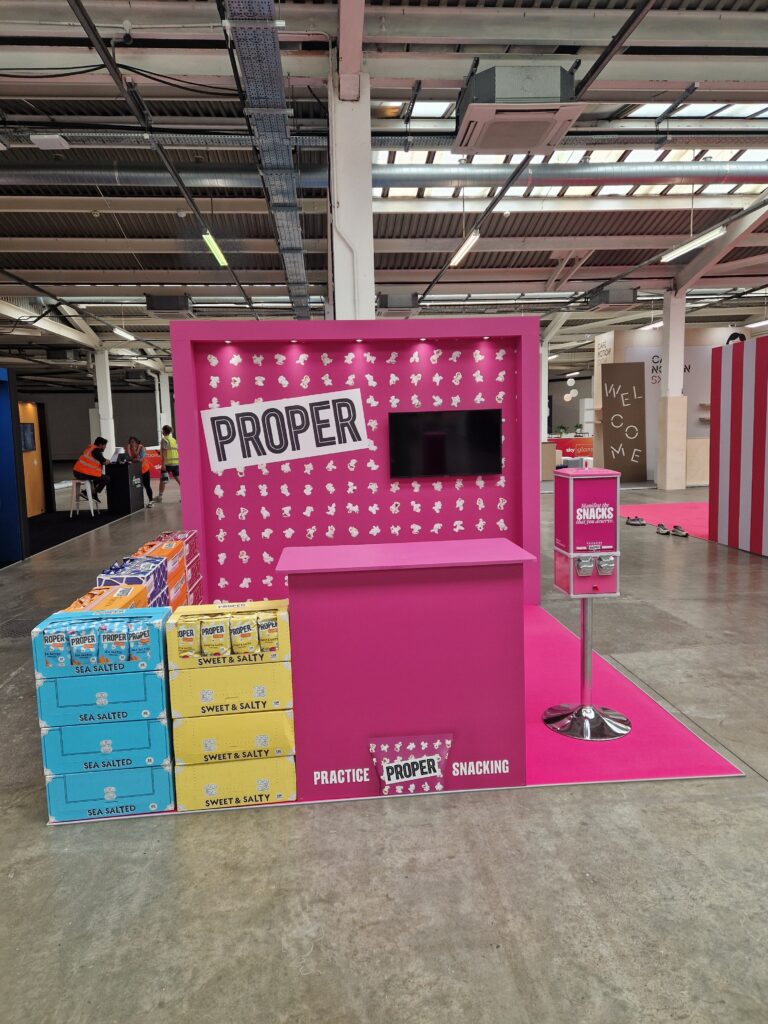 Proper Snacks - SXSW London 2025 - Shoreditch 7 proper sxsw london exhibition stand expositionists 1