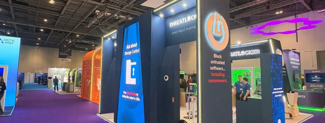 ThreatLocker - Data Centre World London 2026 - ExCeL London 5 threatlocker data centre world london excel london exhibition stand expositionists 1
