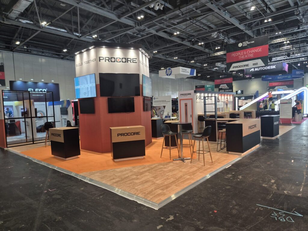 Procore - Digital Construction Week 2026 - ExCeL London 5 procore digital construction week excel london exhbition stand expositionists 8