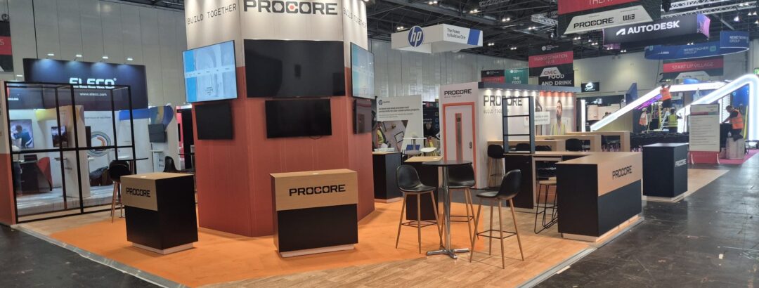 Procore - Digital Construction Week 2026 - ExCeL London 5 procore digital construction week excel london exhbition stand expositionists 8